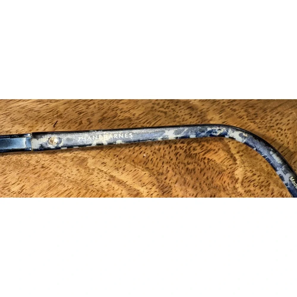 Jhane Barnes‎ Nano Eyeglass Frames 55-16-140 Gunmetal Blue Accent Designer